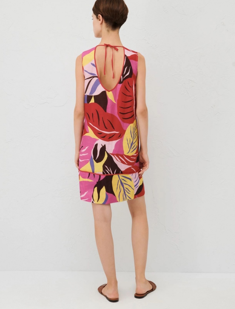 Sukienka Damskie Marella Patterned Fuksja | Polska 983401-UXL