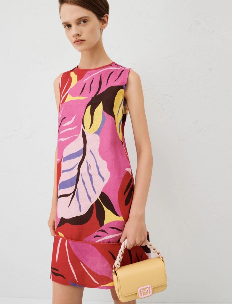 Sukienka Damskie Marella Patterned Fuksja | Polska 983401-UXL