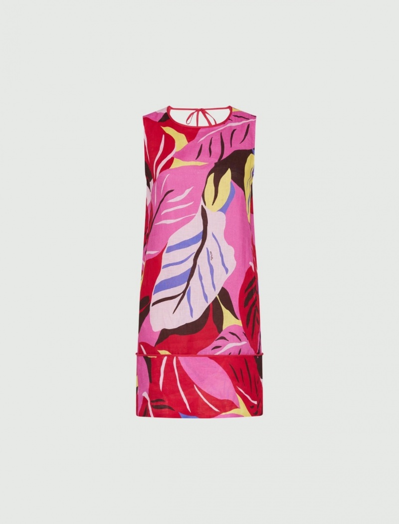 Sukienka Damskie Marella Patterned Fuksja | Polska 983401-UXL
