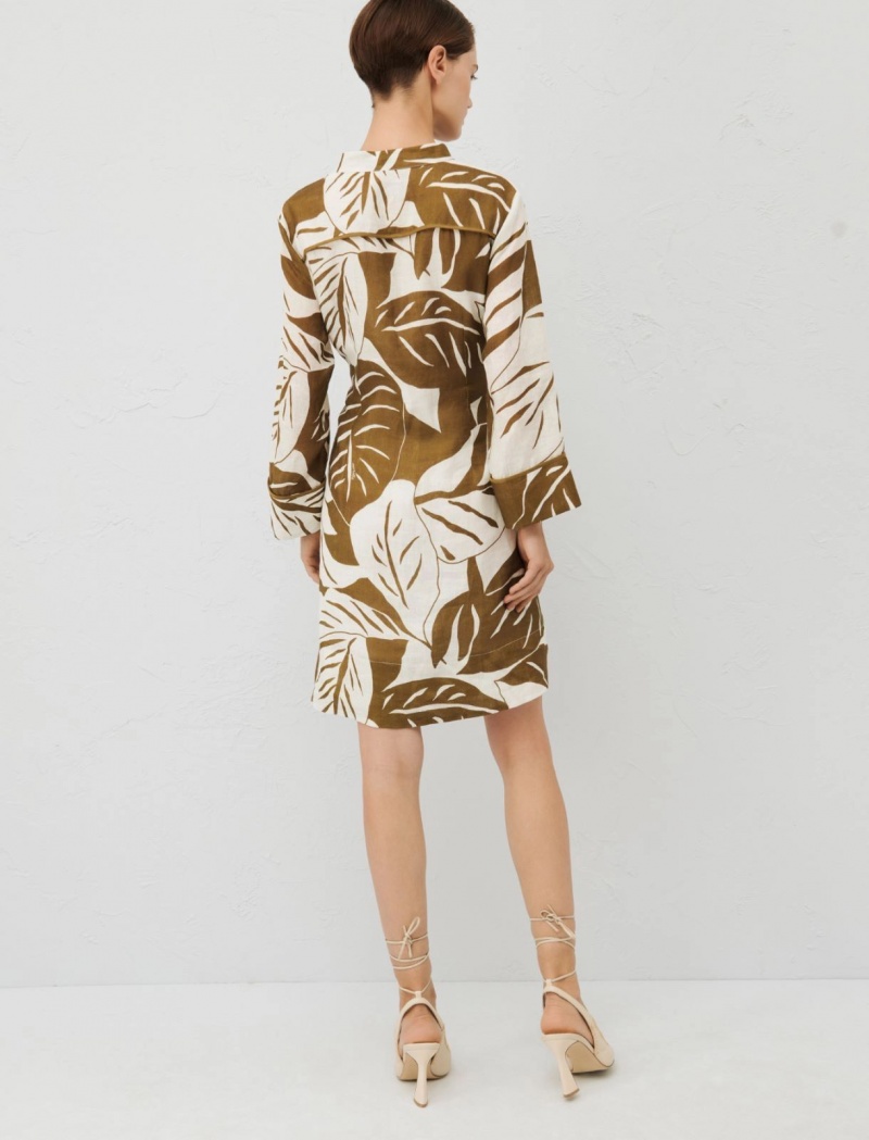 Sukienka Damskie Marella Patterned Oliwkowe | Polska 360921-EBS