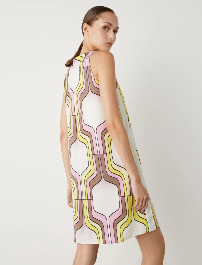 Sukienka Damskie Marella Patterned Różowe | Polska 540327-RES