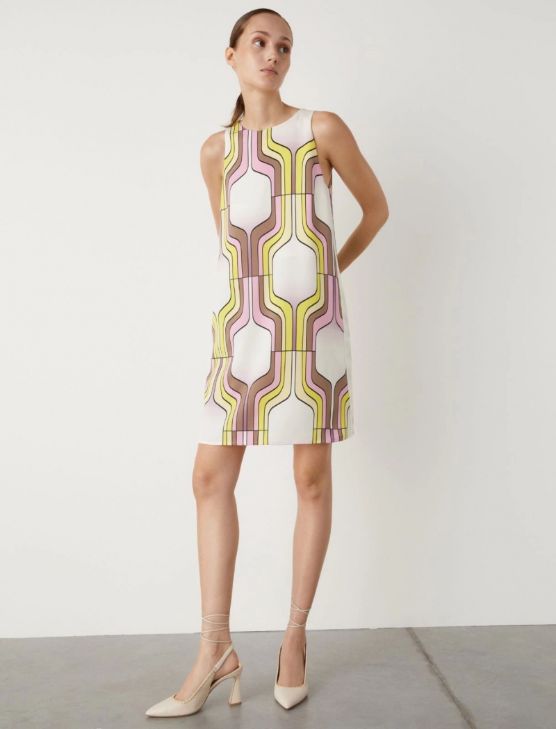 Sukienka Damskie Marella Patterned Różowe | Polska 540327-RES