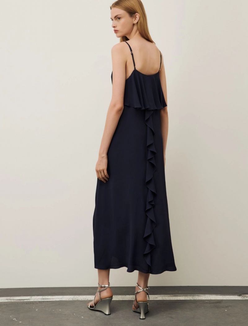 Sukienka Damskie Marella Ruched Granatowe | Polska 142579-EDI