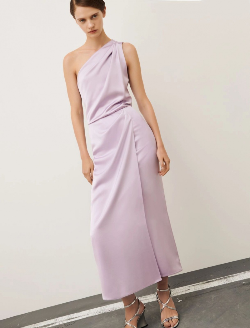 Sukienka Damskie Marella Satin Fioletowe | Polska 142567-NUY