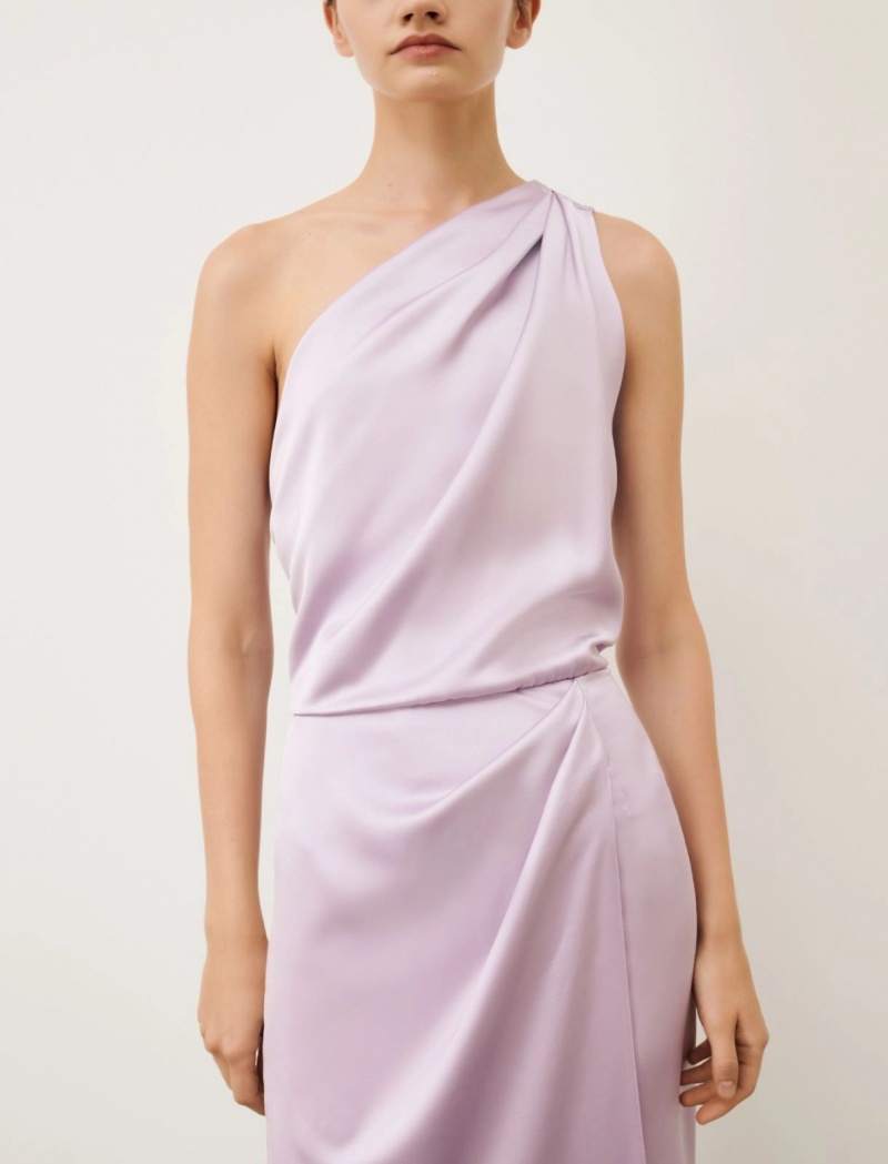 Sukienka Damskie Marella Satin Fioletowe | Polska 142567-NUY