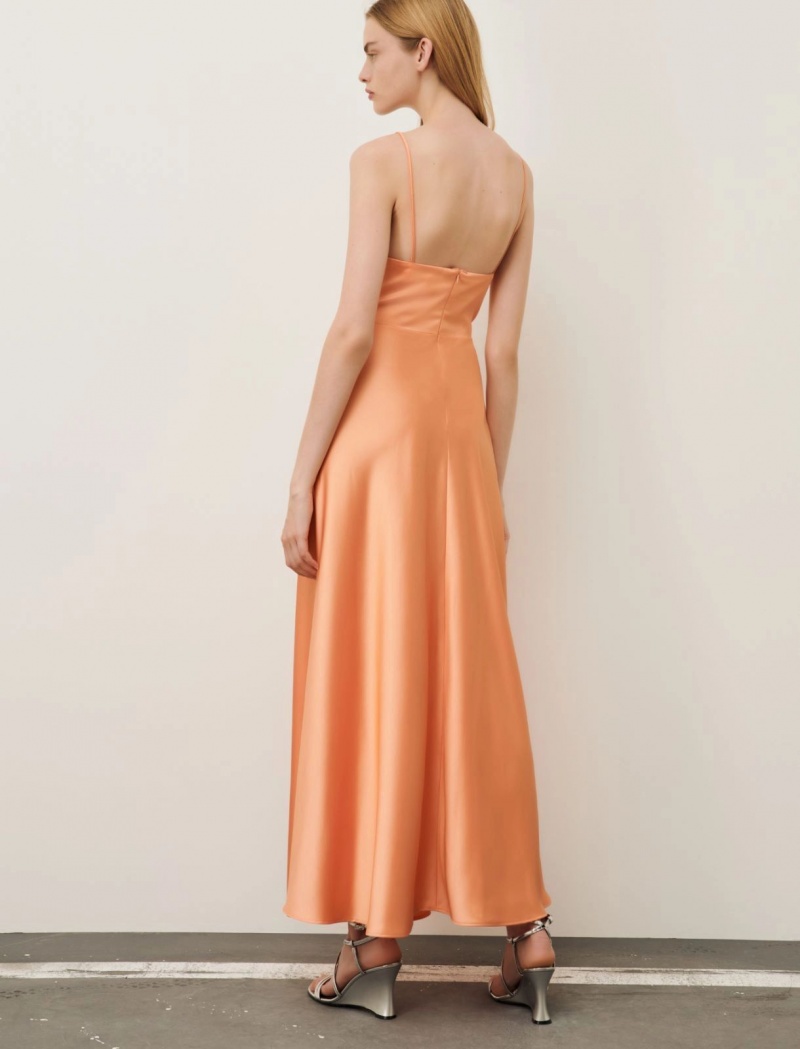 Sukienka Damskie Marella Satin Pomarańczowe | Polska 021798-ZUL