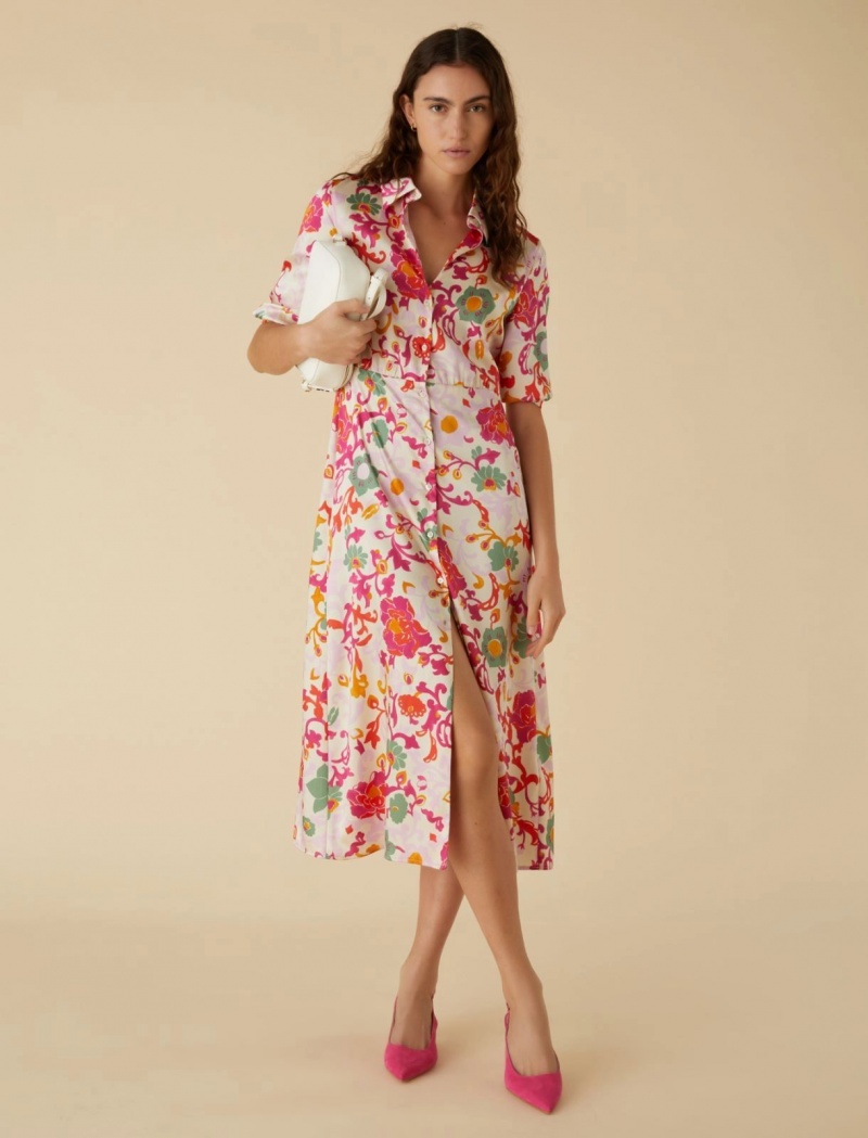 Sukienka Damskie Marella Shirt Kremowe | Polska 386709-ADE