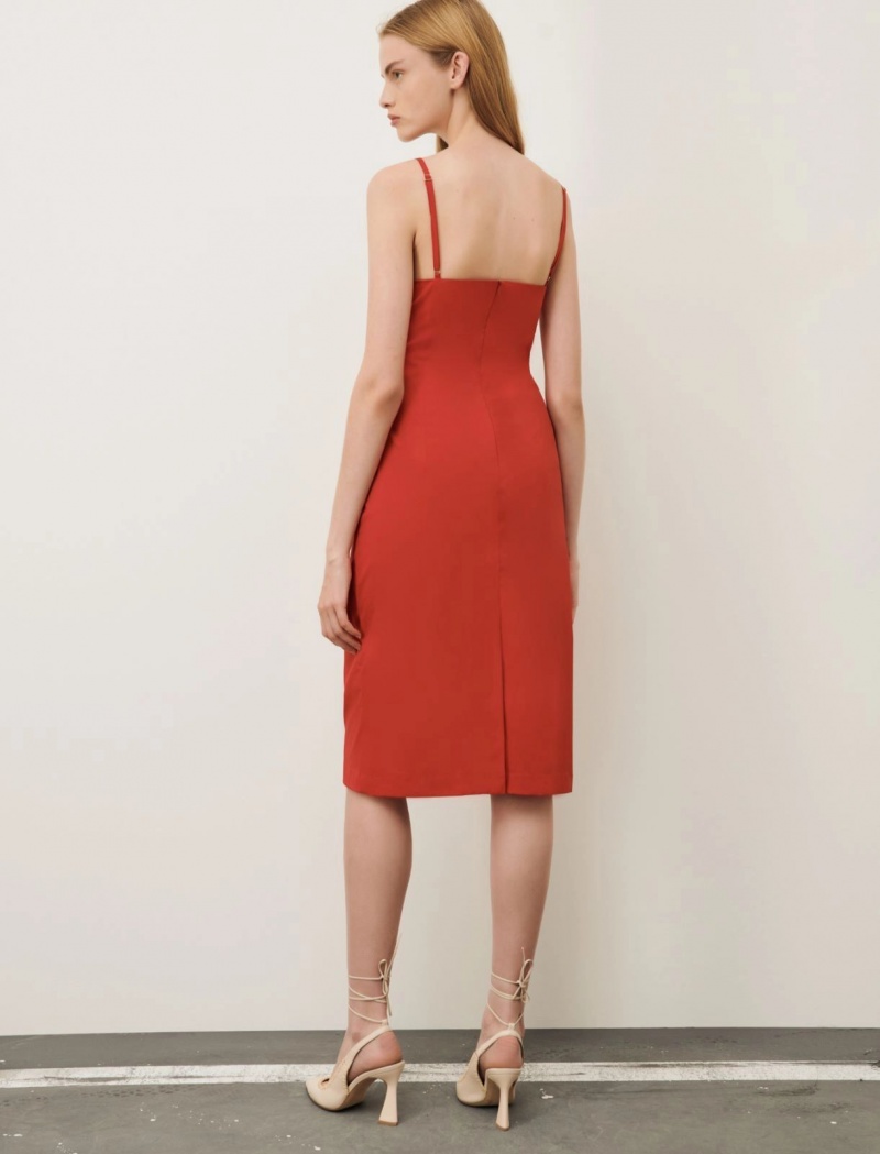 Sukienka Damskie Marella Slim-Fit Czerwone | Polska 971452-YZM
