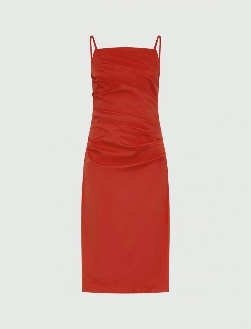Sukienka Damskie Marella Slim-Fit Czerwone | Polska 971452-YZM