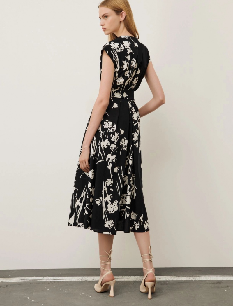 Sukienka Damskie Marella Wrap Czarne | Polska 482037-EZF