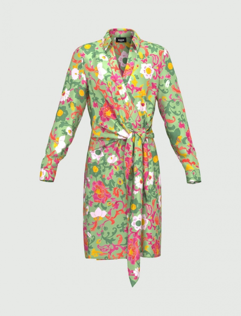Sukienka Damskie Marella Wrap Zielone | Polska 780249-EKL