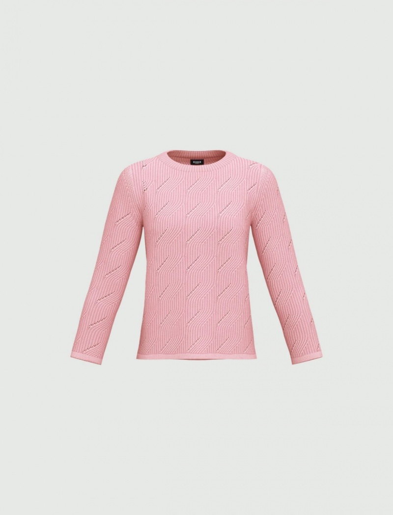 Sweter Damskie Marella Bawełniane-Blend Różowe | Polska 618259-LJP