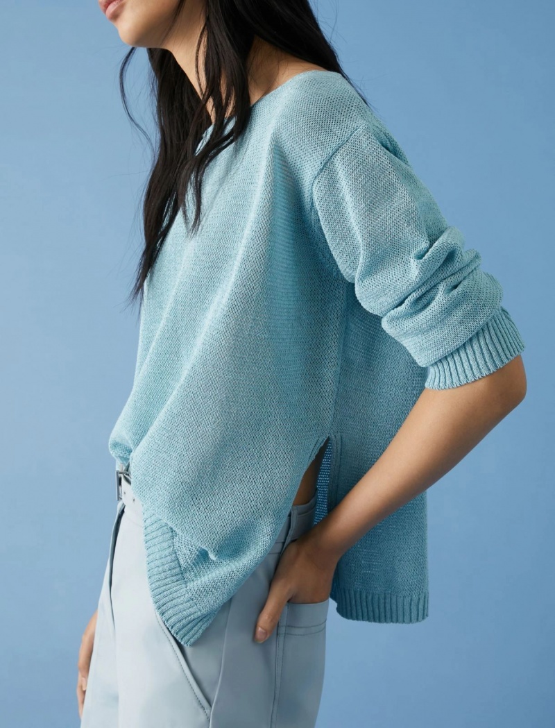Sweter Damskie Marella Boxy Niebieskie Niebieskie | Polska 928145-QDV