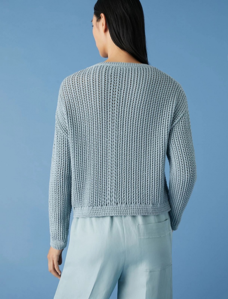 Sweter Damskie Marella Boxy Niebieskie Niebieskie | Polska 257639-WZB