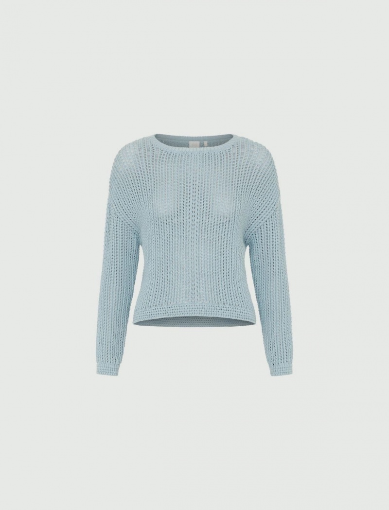Sweter Damskie Marella Boxy Niebieskie Niebieskie | Polska 257639-WZB