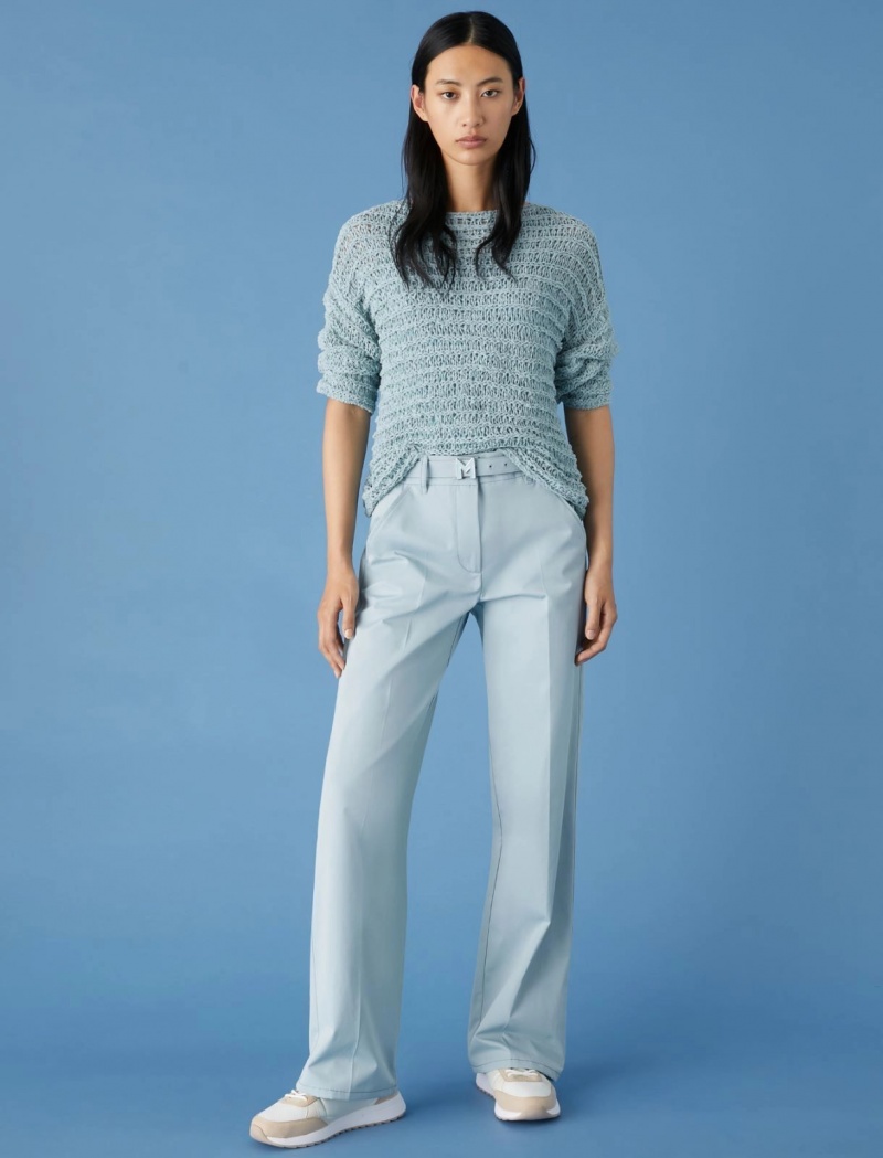 Sweter Damskie Marella Cropped Niebieskie Niebieskie | Polska 218439-GCW