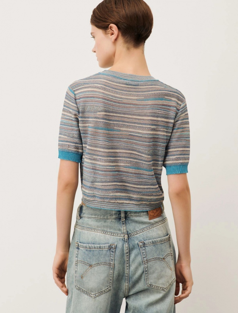 Sweter Damskie Marella Cropped Turkusowe | Polska 375129-UYW