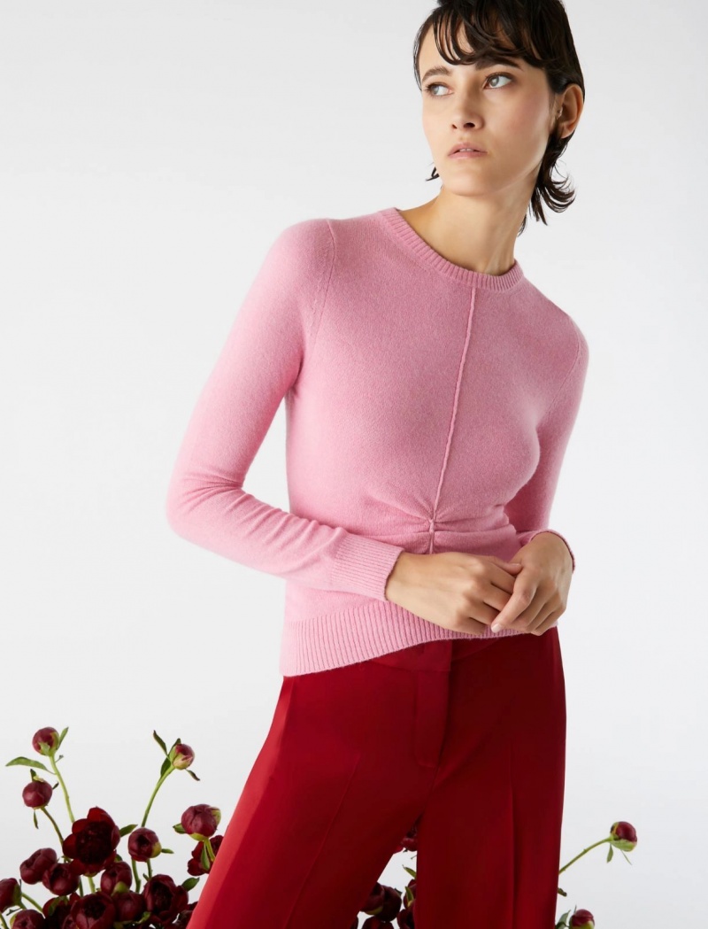Sweter Damskie Marella Gathered Różowe | Polska 351289-IHK