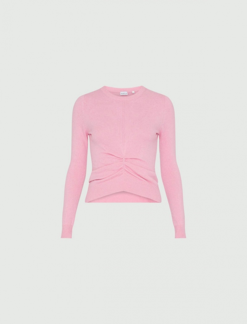 Sweter Damskie Marella Gathered Różowe | Polska 351289-IHK