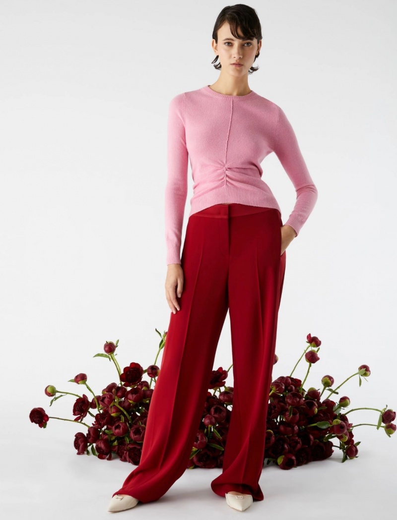 Sweter Damskie Marella Gathered Różowe | Polska 351289-IHK