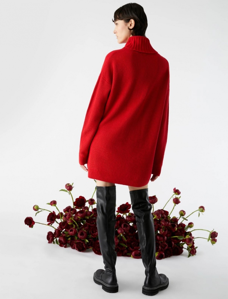 Sweter Damskie Marella High-Neck Czerwone | Polska 482571-PGI