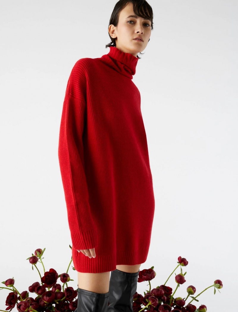 Sweter Damskie Marella High-Neck Czerwone | Polska 482571-PGI
