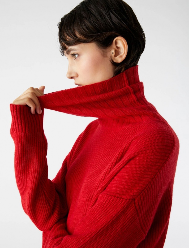 Sweter Damskie Marella High-Neck Czerwone | Polska 482571-PGI