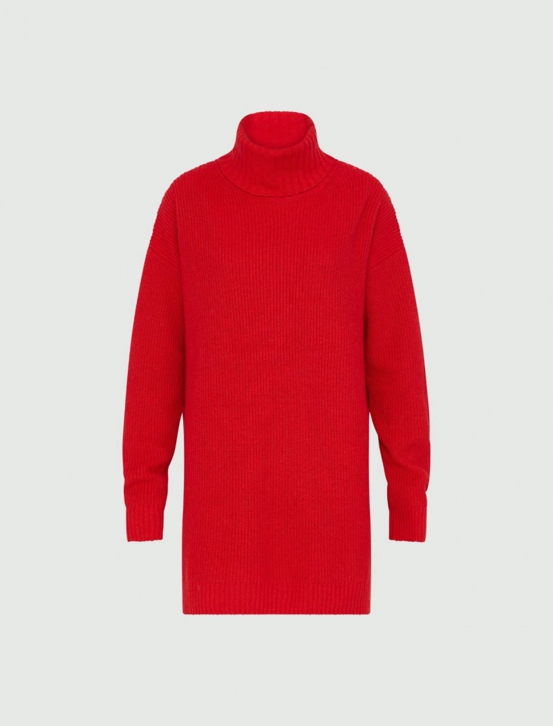 Sweter Damskie Marella High-Neck Czerwone | Polska 482571-PGI