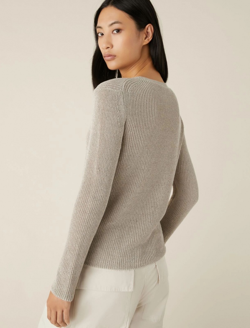 Sweter Damskie Marella Lurex Białe | Polska 439167-FCP