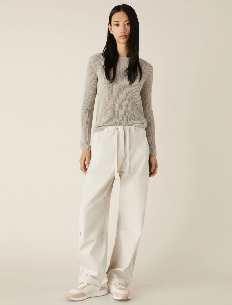 Sweter Damskie Marella Lurex Białe | Polska 439167-FCP
