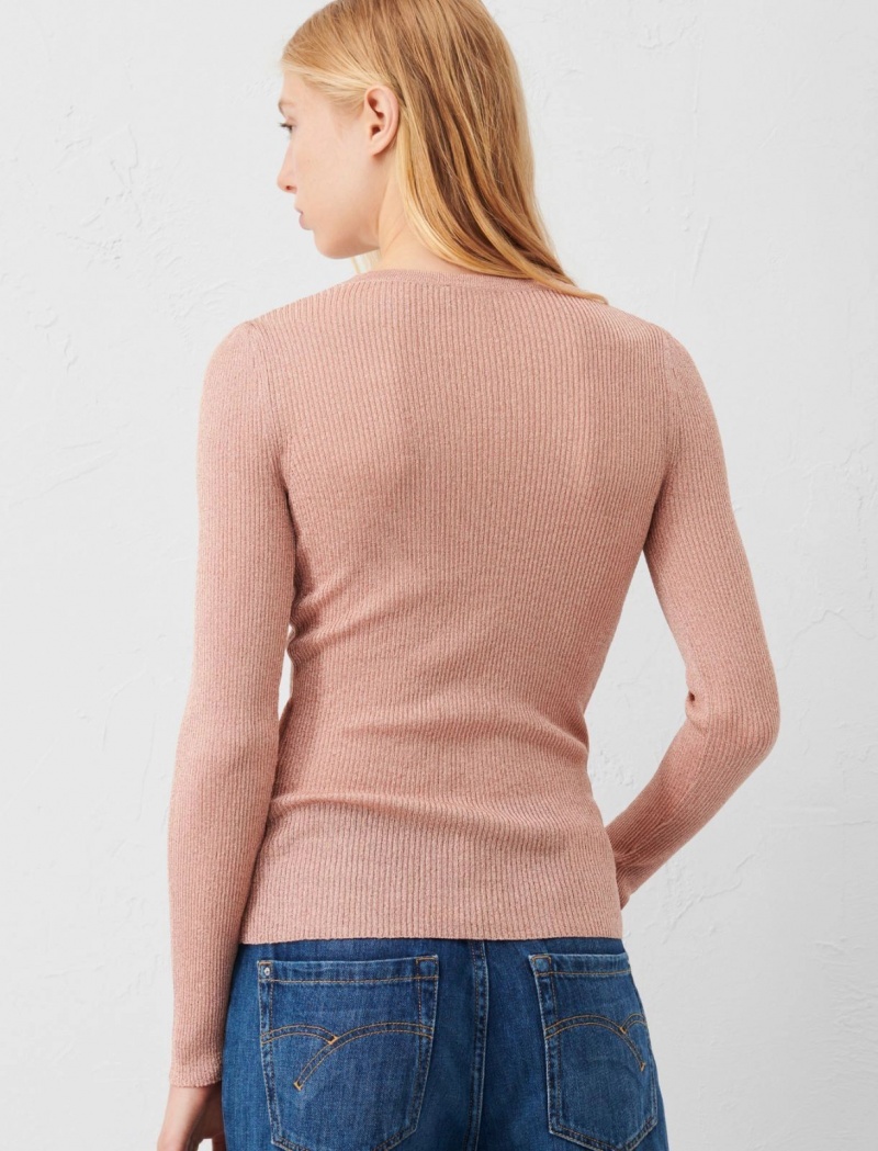 Sweter Damskie Marella Lurex Koralowe | Polska 602971-QGR