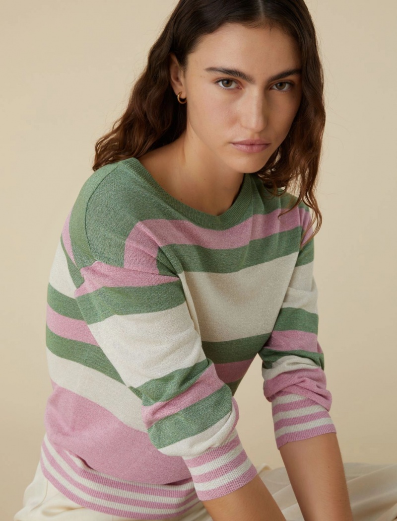 Sweter Damskie Marella Lurex Różowe | Polska 037964-FDG