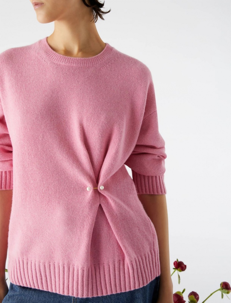 Sweter Damskie Marella Oversized Różowe | Polska 287163-ASF