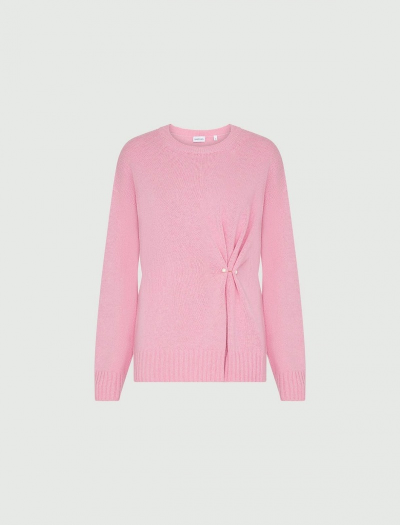 Sweter Damskie Marella Oversized Różowe | Polska 287163-ASF