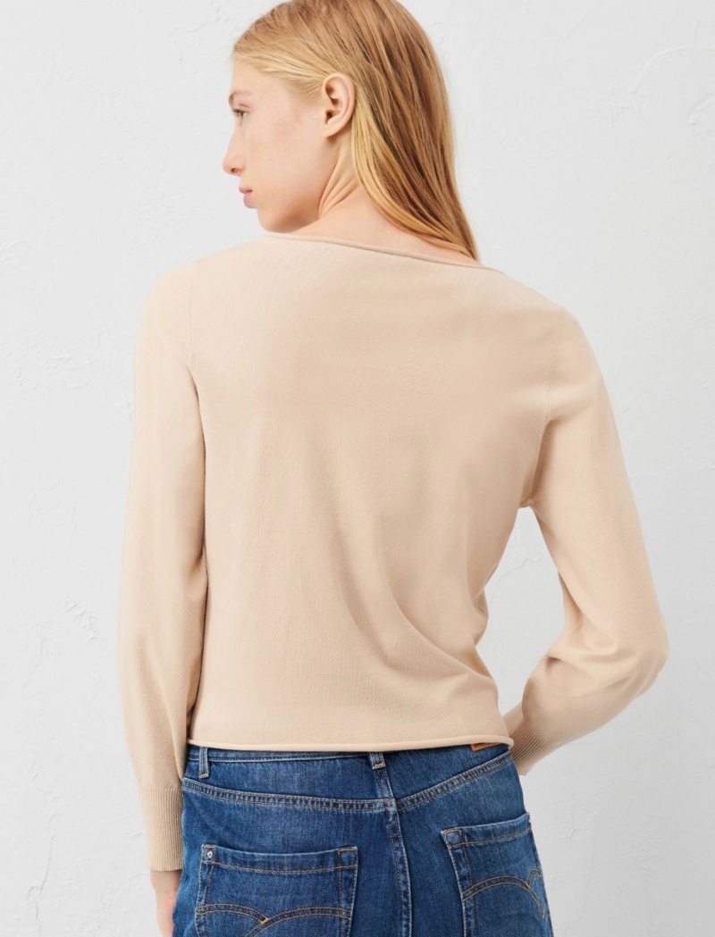 Sweter Damskie Marella Piercing Beżowe | Polska 810257-TSN