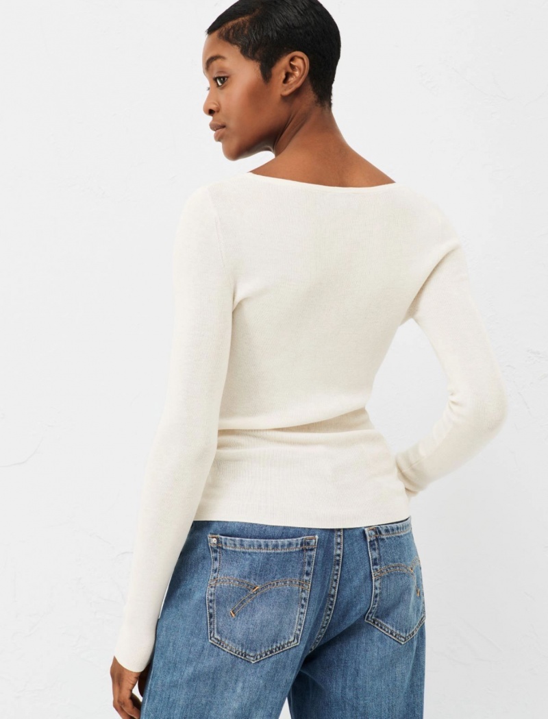 Sweter Damskie Marella Slim-Fit Białe | Polska 723194-AJI