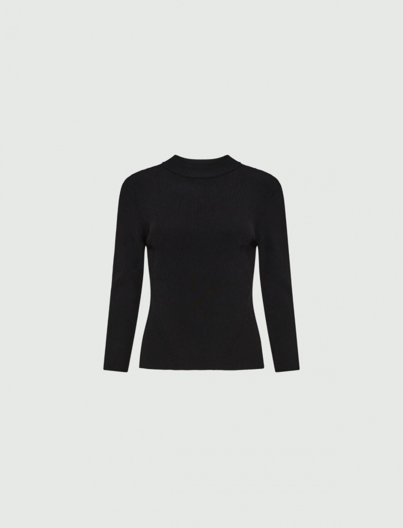 Sweter Damskie Marella Slim-Fit Czarne | Polska 978415-RPU
