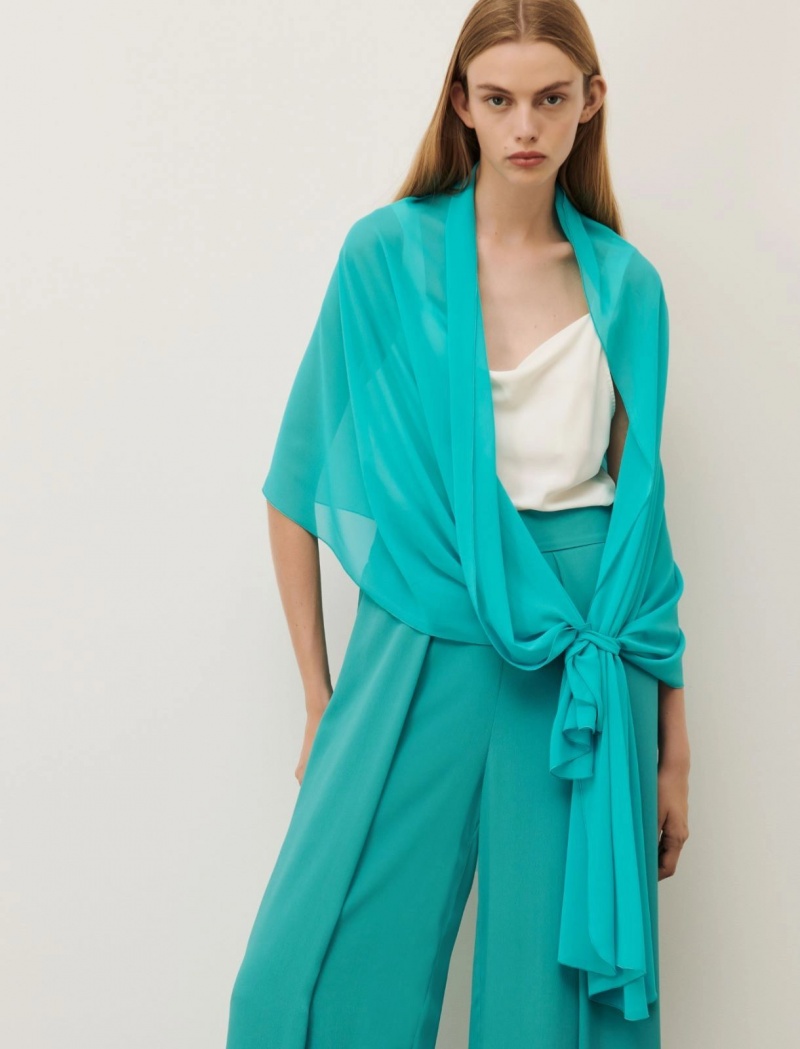Szalik Damskie Marella Georgette Stole Niebieskie | Polska 986547-LST