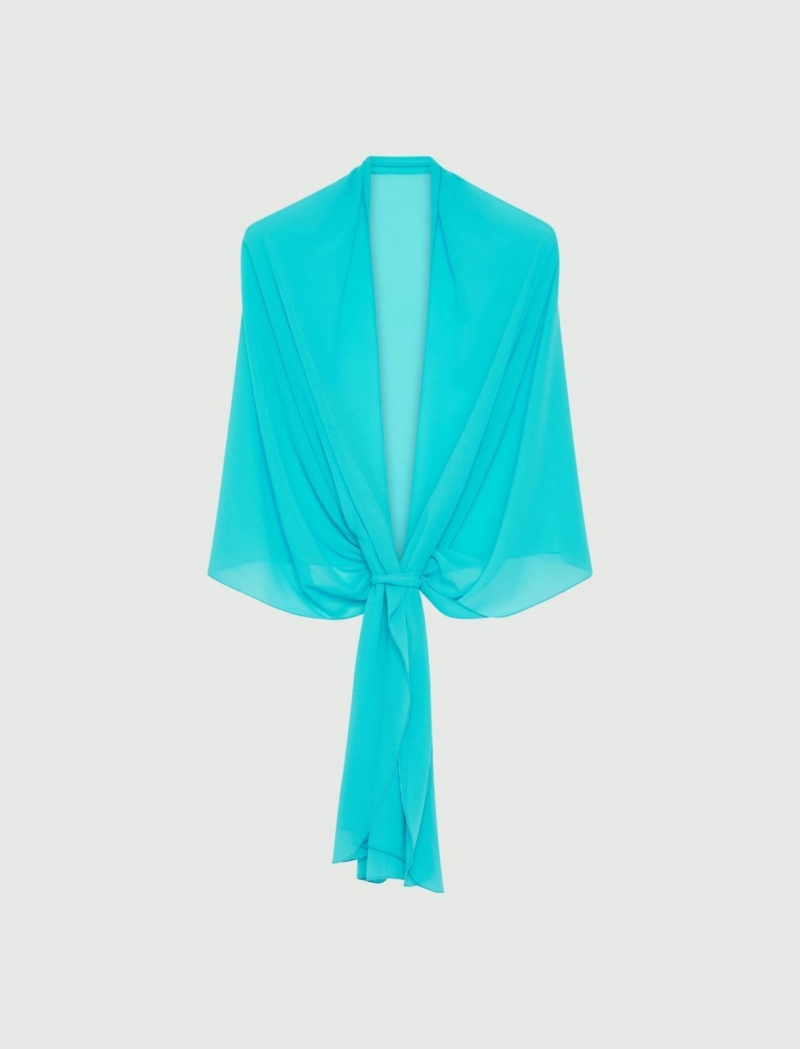 Szalik Damskie Marella Georgette Stole Niebieskie | Polska 986547-LST