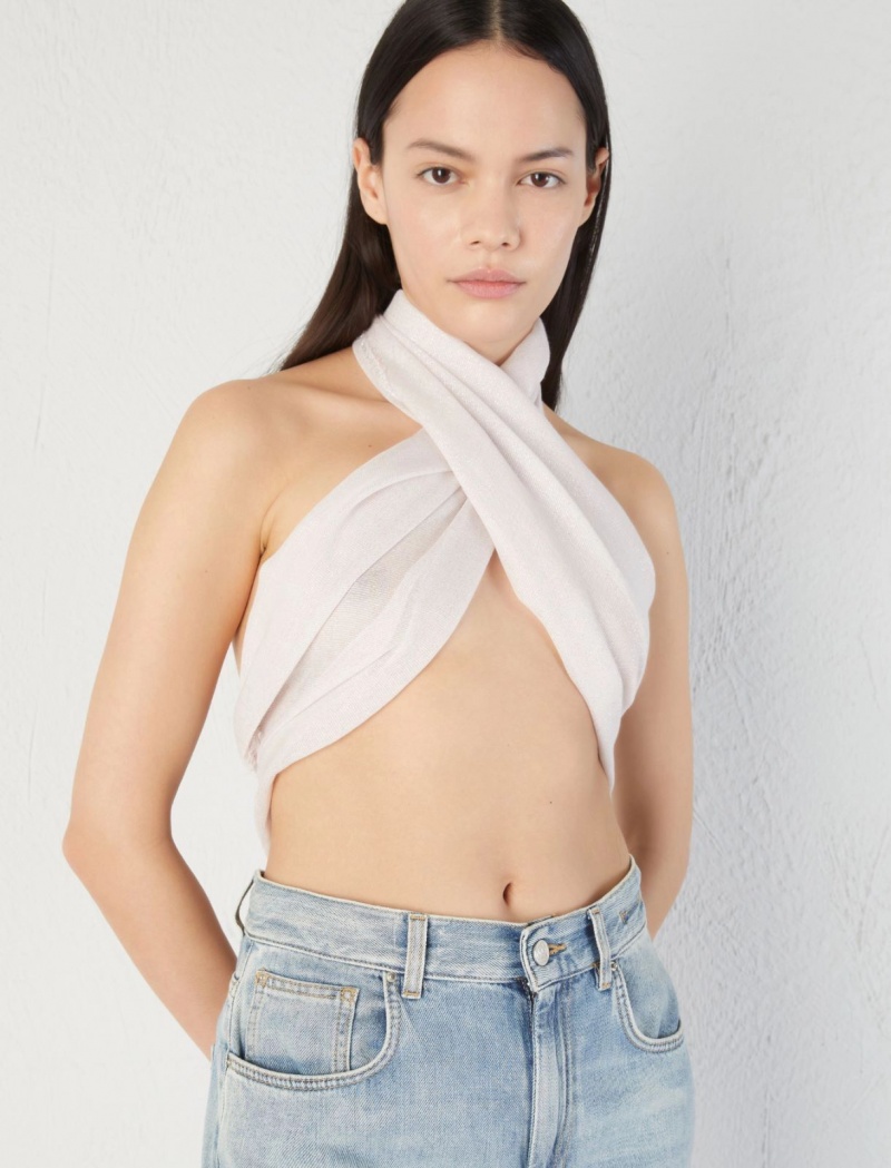 Szalik Damskie Marella Lurex Stole Różowe | Polska 597148-NXT
