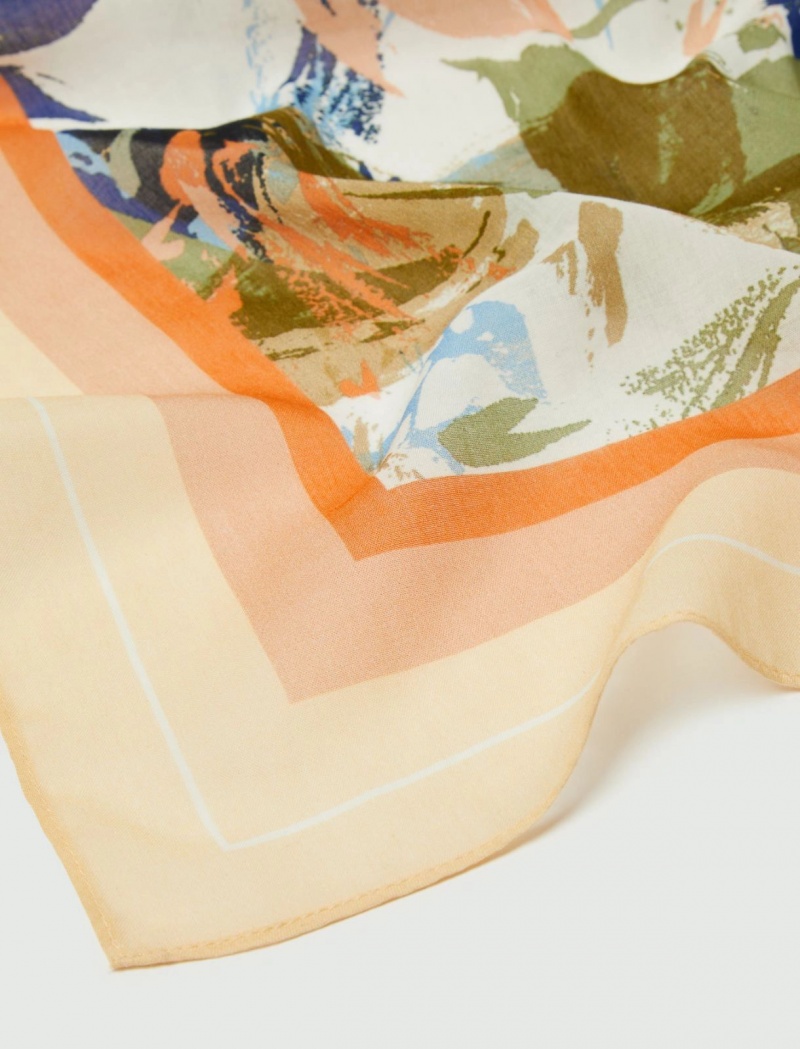 Szalik Damskie Marella Patterned Stole Białe | Polska 985406-IOB