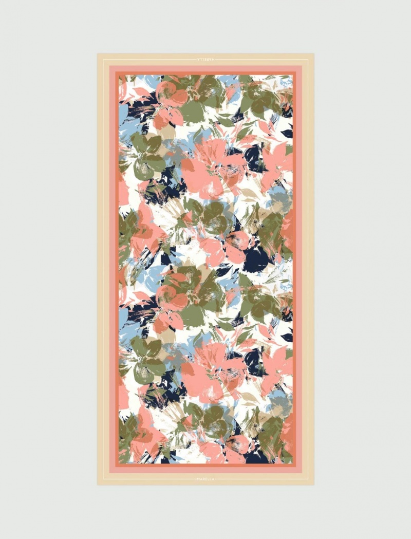 Szalik Damskie Marella Patterned Stole Białe | Polska 985406-IOB