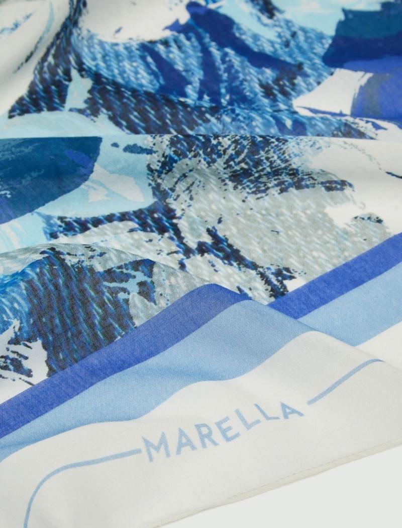 Szalik Damskie Marella Patterned Stole Granatowe | Polska 649735-MVX