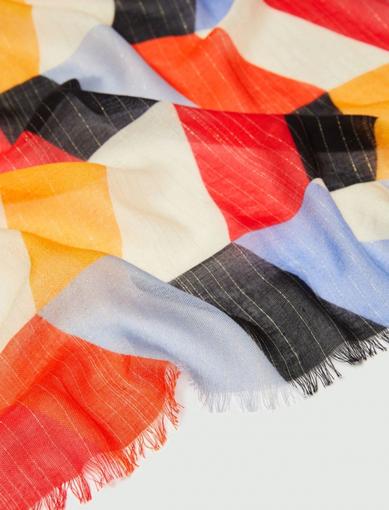 Szalik Damskie Marella Patterned Stole Kolorowe | Polska 756430-LIM