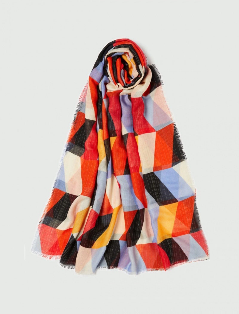 Szalik Damskie Marella Patterned Stole Kolorowe | Polska 756430-LIM