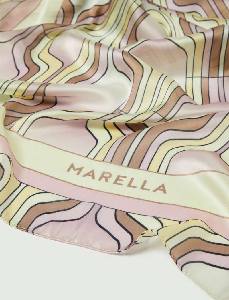 Szalik Damskie Marella Patterned Stole Różowe | Polska 593482-TXS
