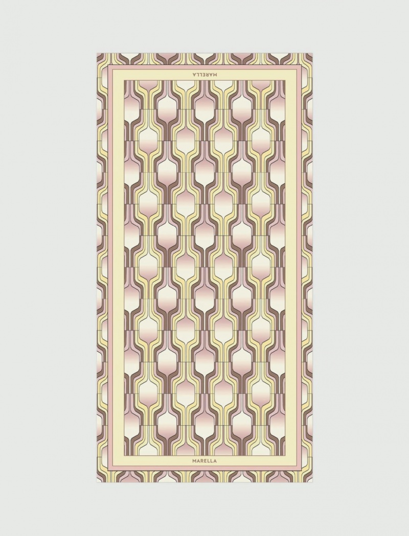 Szalik Damskie Marella Patterned Stole Różowe | Polska 593482-TXS