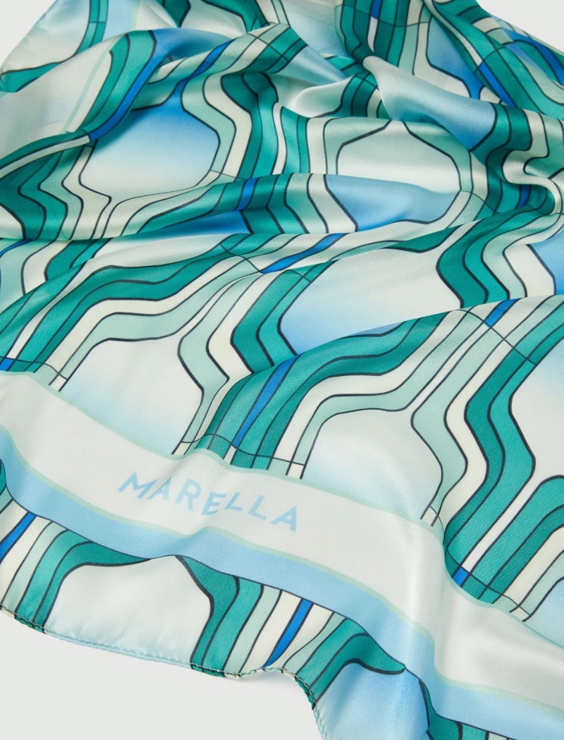 Szalik Damskie Marella Patterned Stole Zielone | Polska 864102-KAD