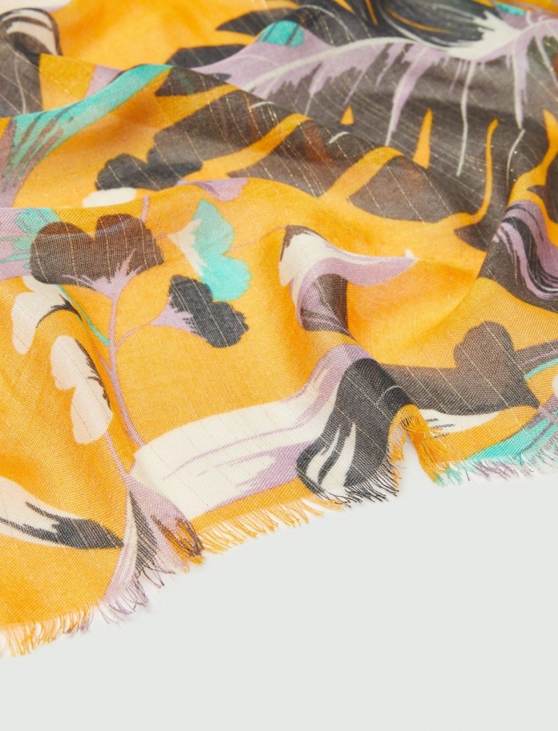 Szalik Damskie Marella Patterned Stole Żółte | Polska 214607-FYR