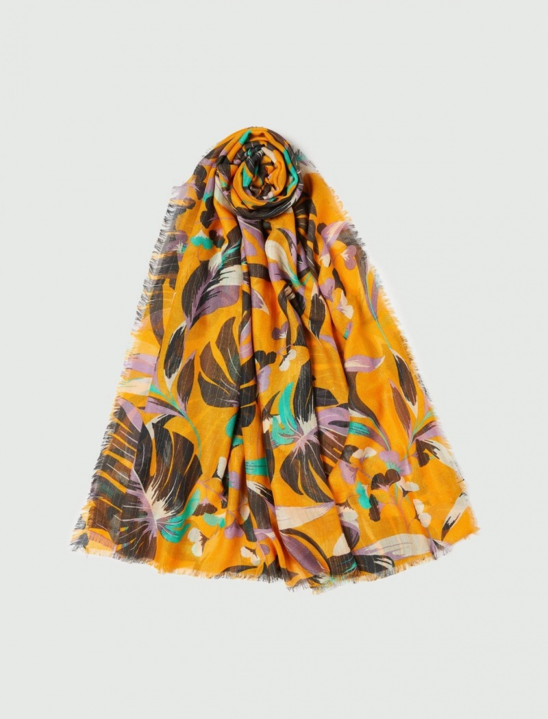 Szalik Damskie Marella Patterned Stole Żółte | Polska 214607-FYR